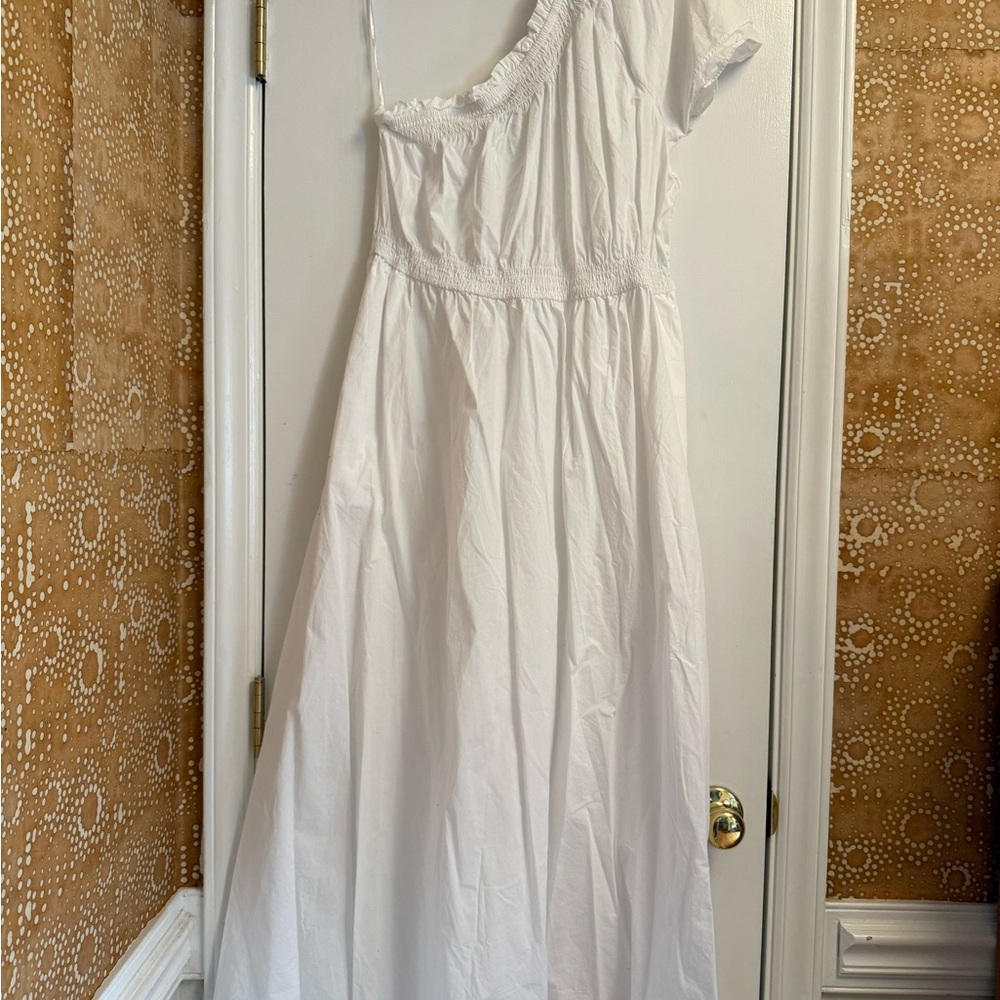 J. Crew Ivory Smocked Top